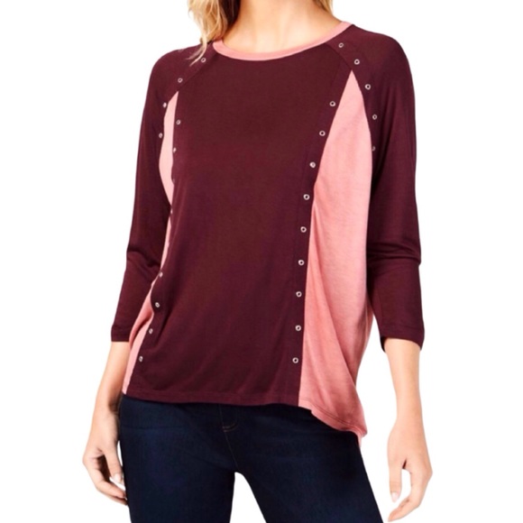 MICHAEL Michael Kors Tops - Michael Kors Colorblock Hi-Lo Top